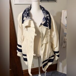 Vintage Mulberry Street White/Navy Utility Jacket